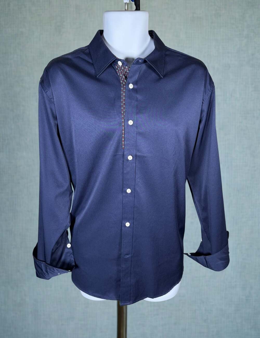 FLEX Men's Luxury Collection Dress Shirt with Contrast Trim